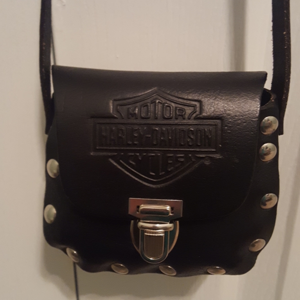 Harley Davidson leather, youth purse